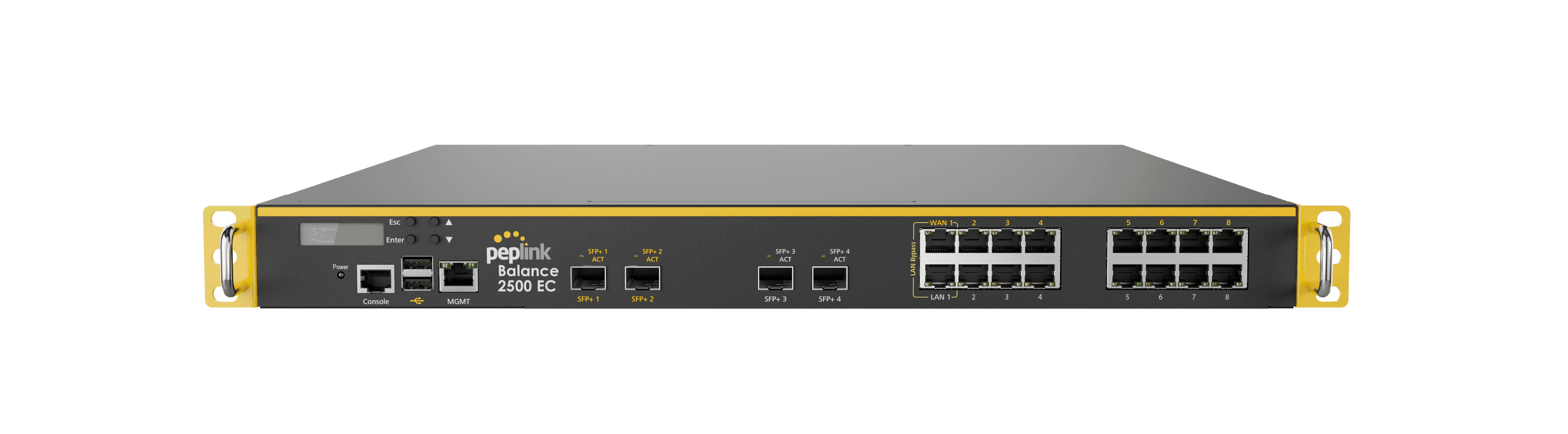 Balance 2500 EC rack-mount router, front panel view