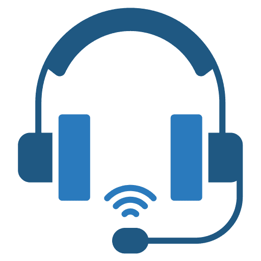 Headset icon for dedicated expert support