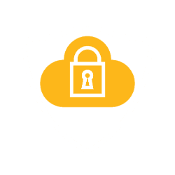 Cloud security shield icon for enterprise-grade protection