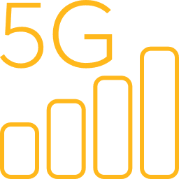Integrated 5G cellular icon