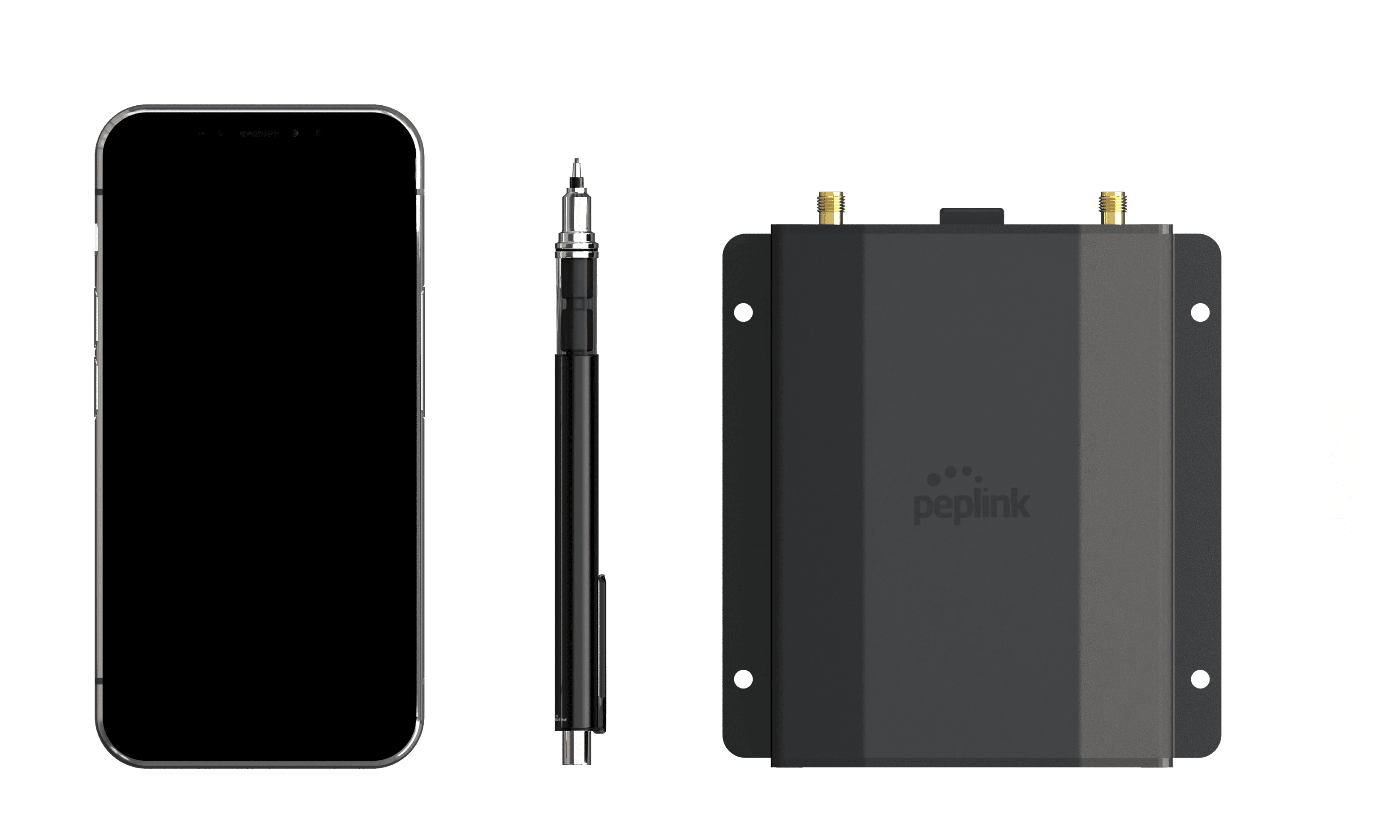 Compact POTS Adapter device showing small size and DIN rail mounting capability