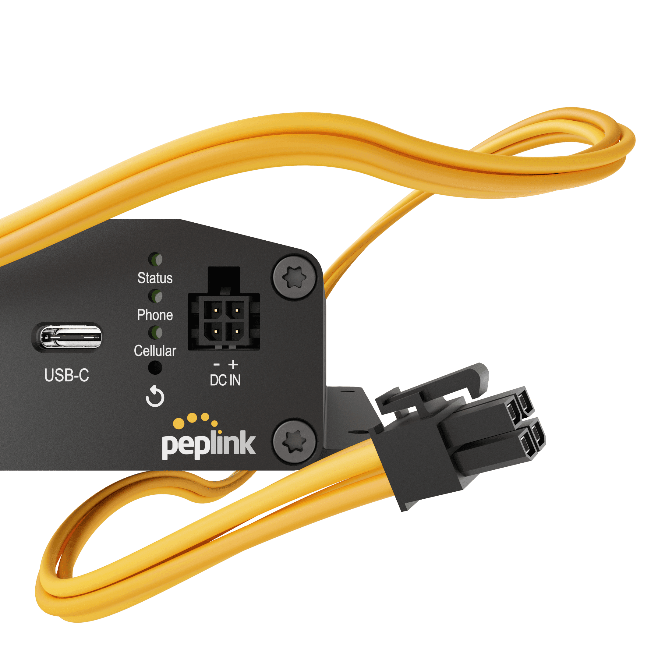 POTS Adapter showing USB-C and 4-pin Molex power connection options