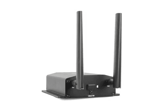 POTS Adapter top view showing antenna connections and ventilation