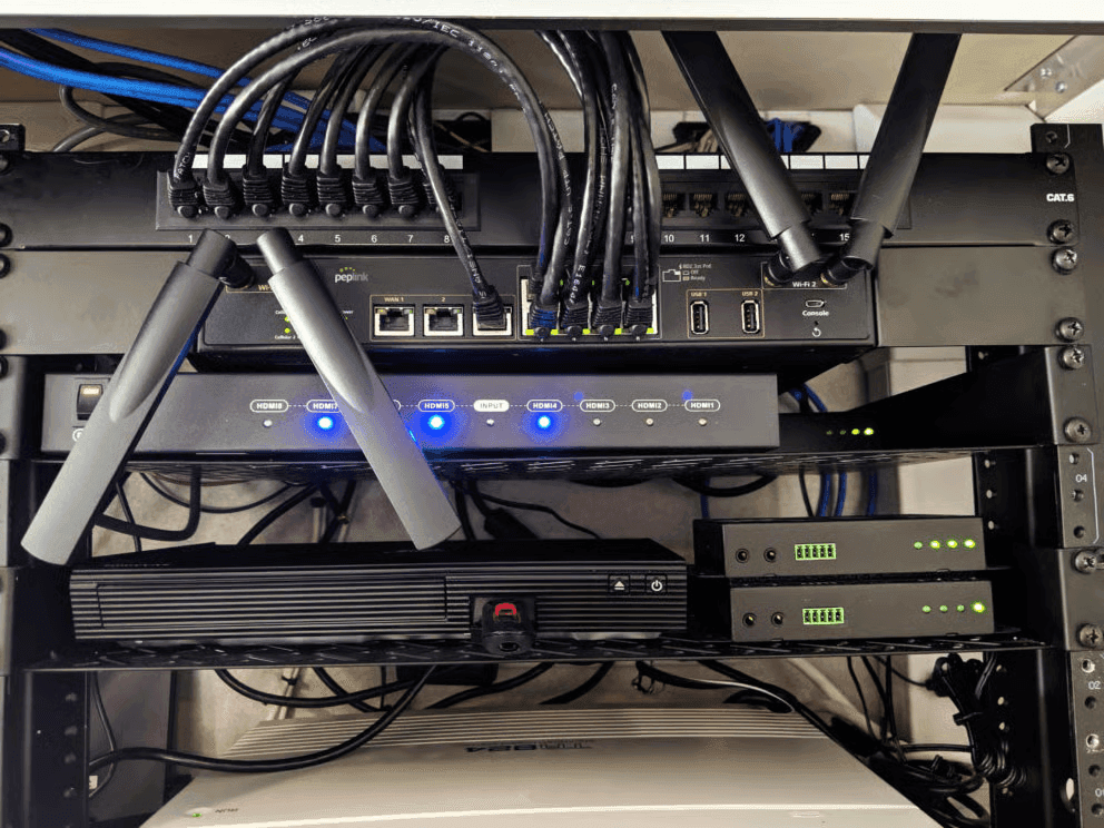 HD4 MBX router deployed in marine vessel showing real-world installation