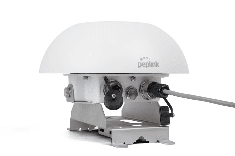 HD1 Dome Pro side angle showing Ethernet port and PoE connections