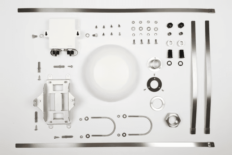 Complete HD1 Dome Pro package with router Ethernet enclosure waterproof connectors and mounting kit