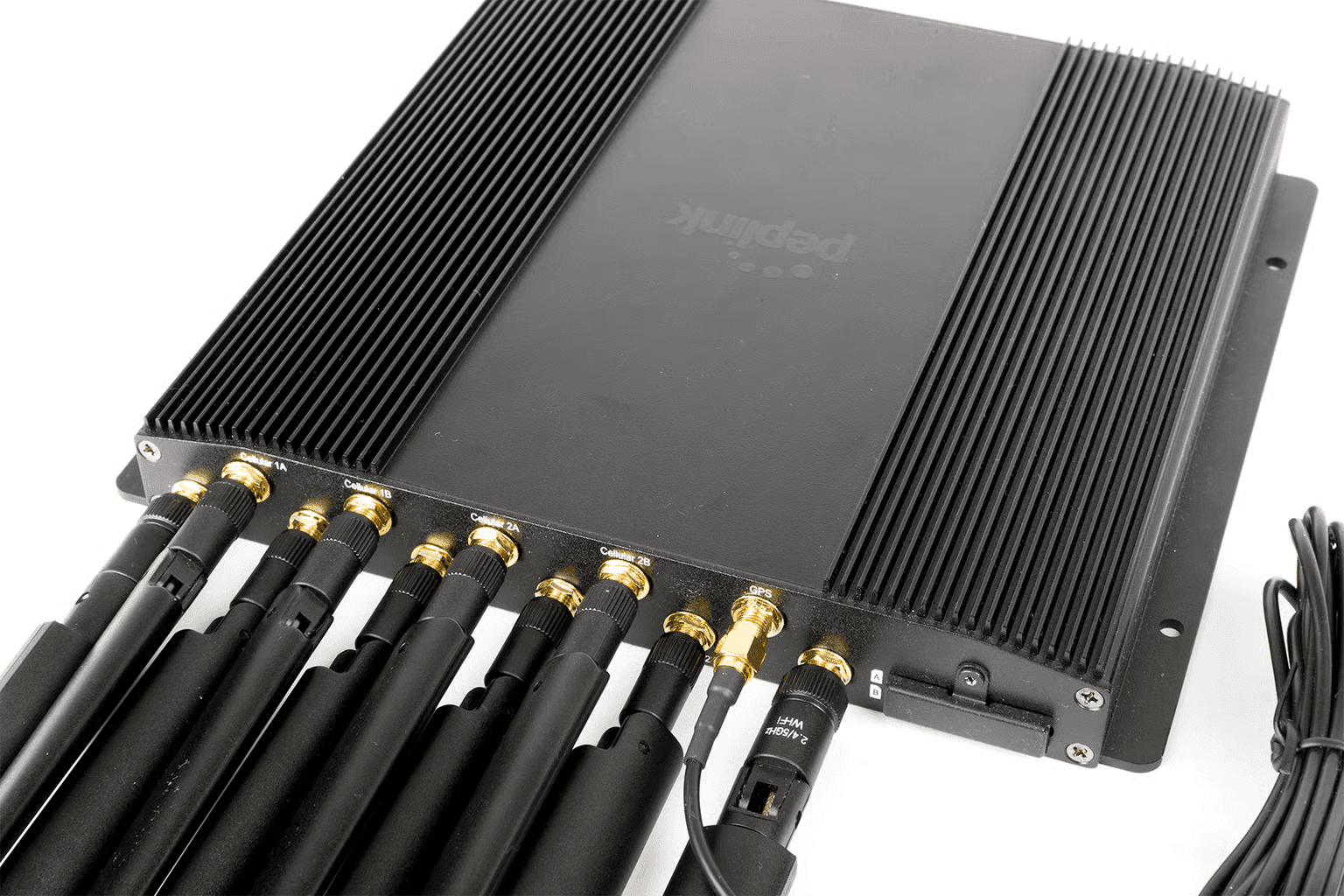 BR2 Pro router top view with LED indicators and status lights