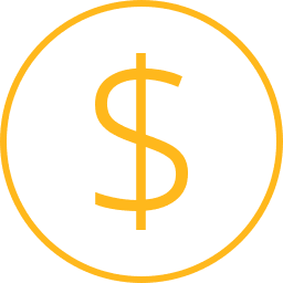 Icon showing cost savings and financial benefits of LTE backup internet solution