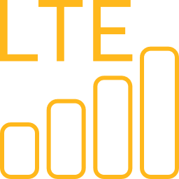 LTE cellular router icon with 1 Gbps throughput capability