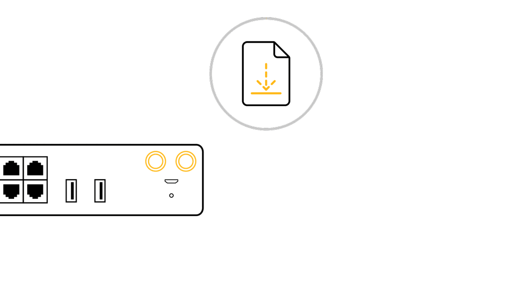 Animated diagram of bandwidth bonding merging several links into one connection