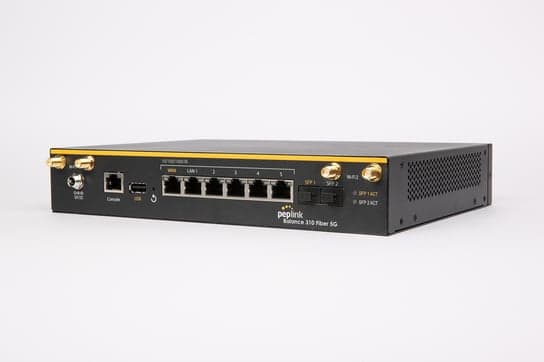 Peplink Balance 310 Fiber 5G router, side view