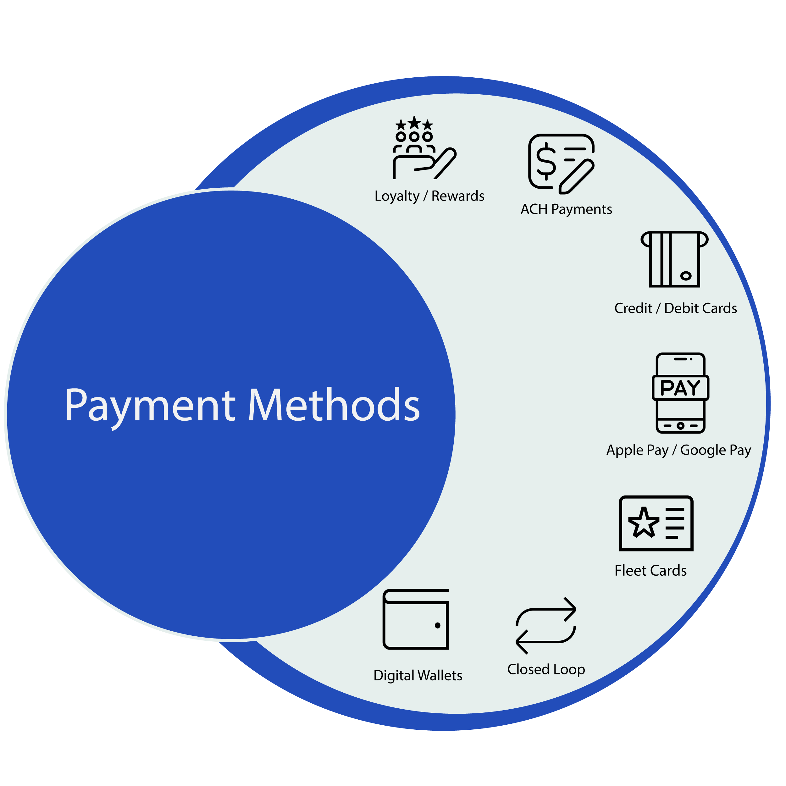 Wide range of payment methods supported by Paygasus