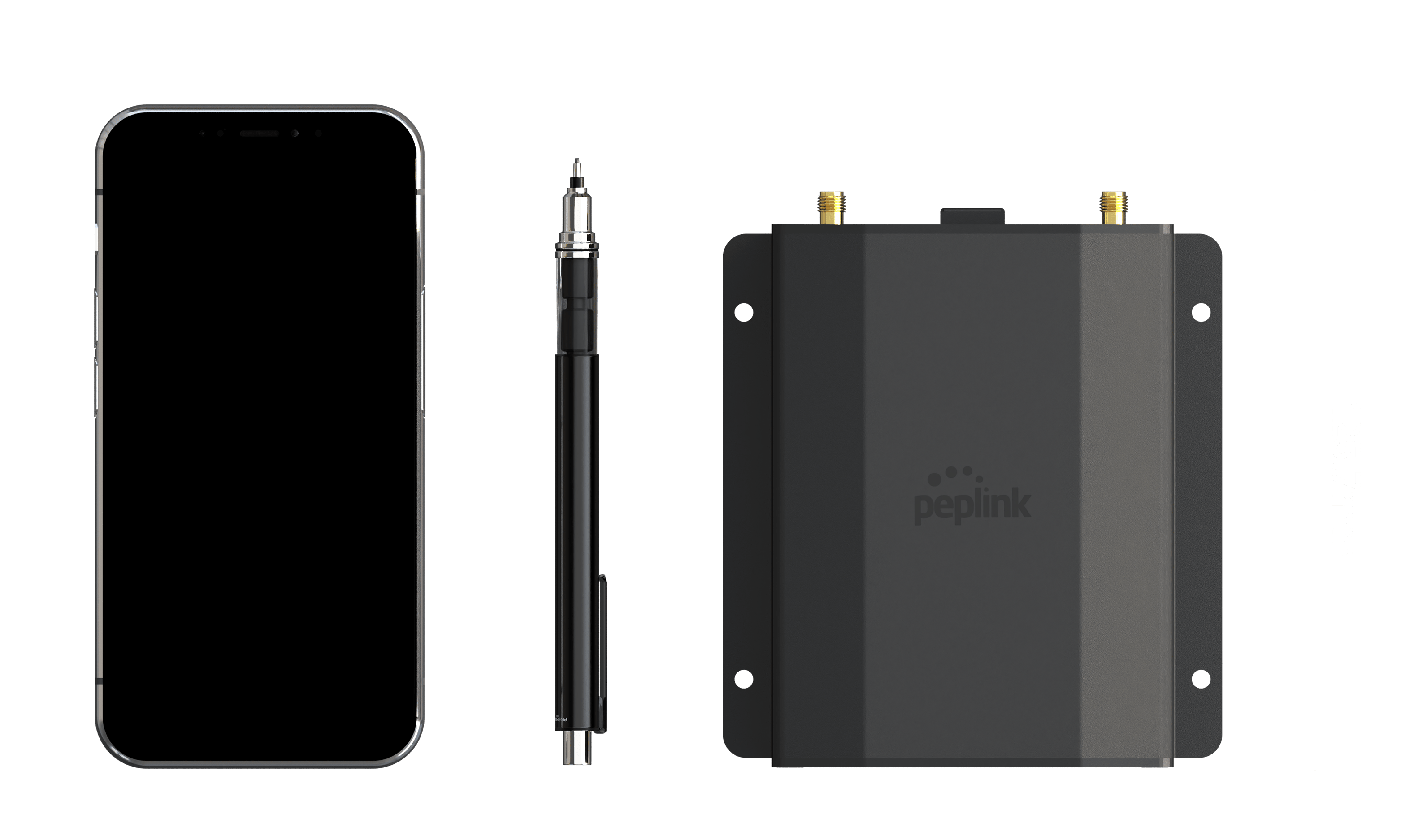 Compact POTS Adapter device showing small size and DIN rail mounting capability