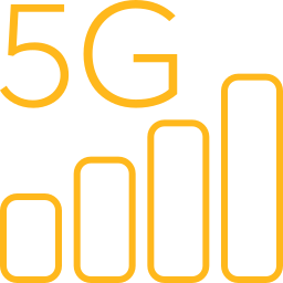 Icon representing high-performance 5G router throughput