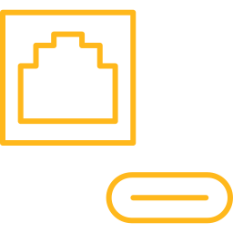 Icon showing multiple WAN and LAN Ethernet ports plus a USB-C port on the router