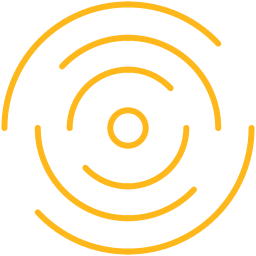 Icon representing extensive LTE network coverage across urban and remote locations
