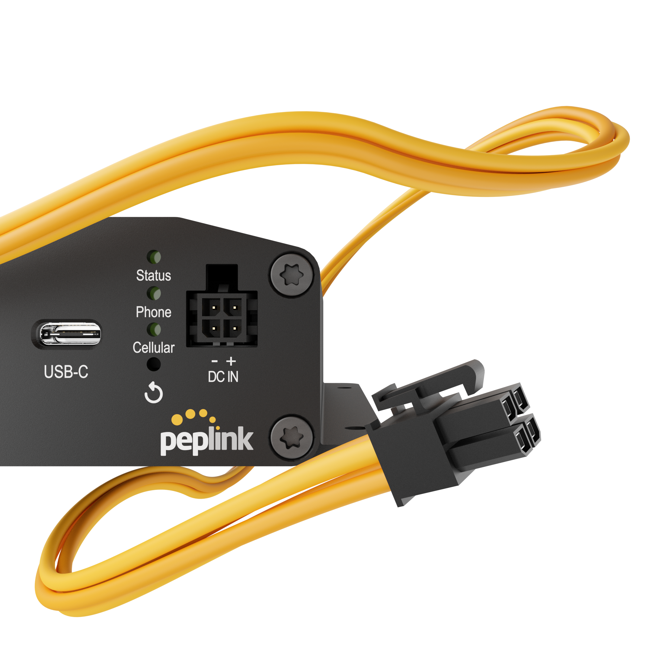 POTS Adapter showing USB-C and 4-pin Molex power connection options