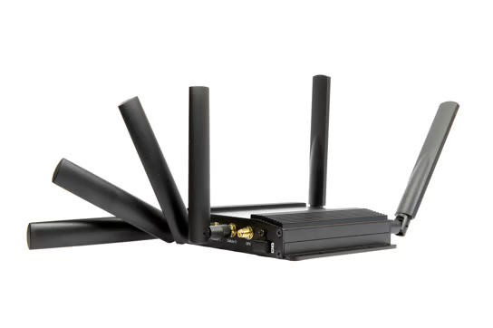 BR1 Pro CAT-20 router angled view showing ports and design