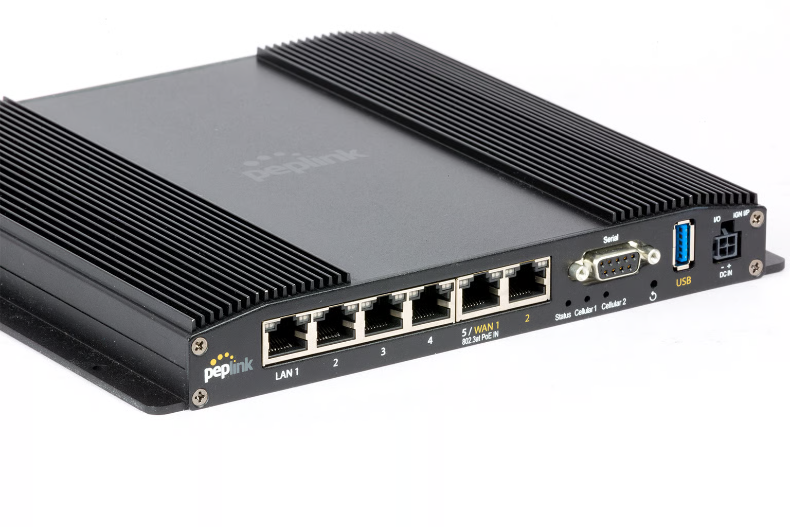 BR2 Pro router angled view showing dual 5G antenna connections