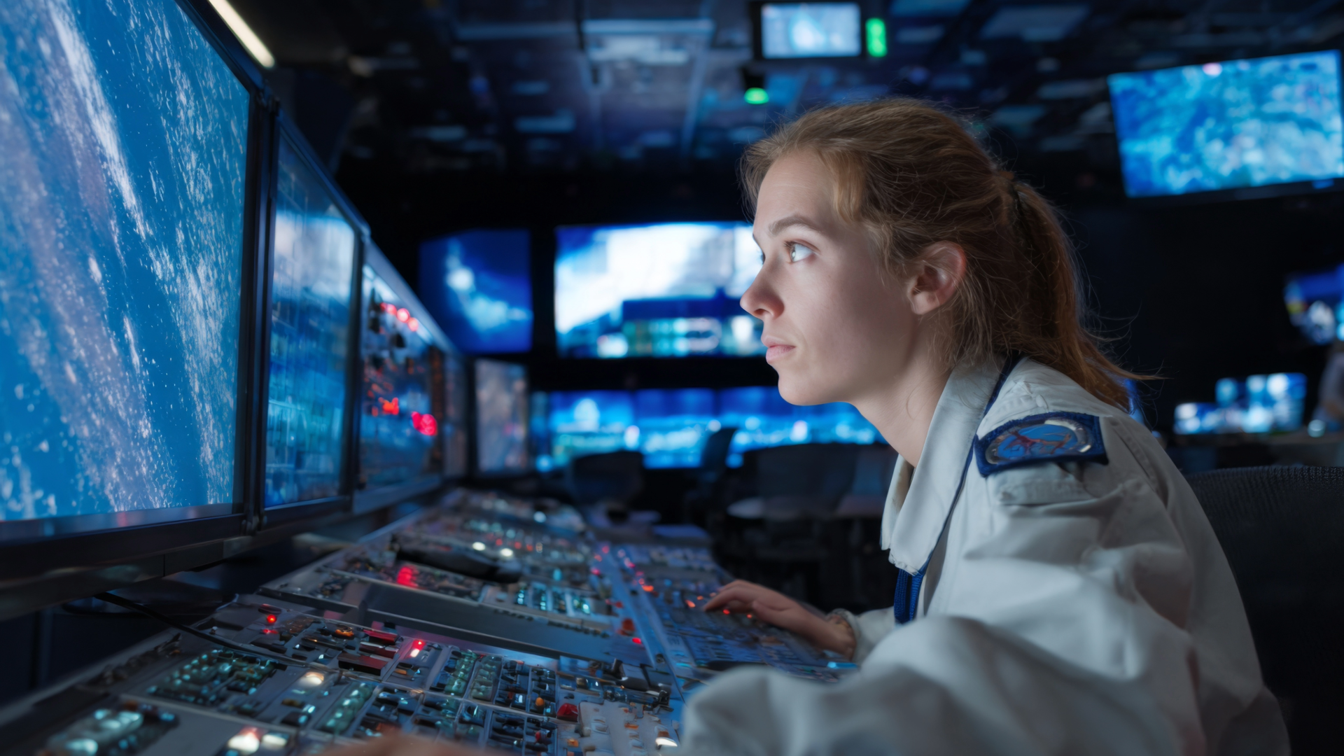 Mission-critical communications center monitoring live operations