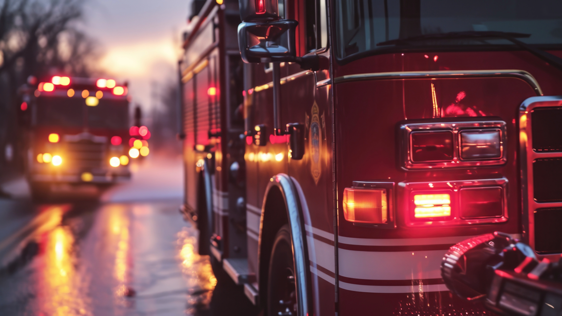Emergency response vehicles in motion during an incident