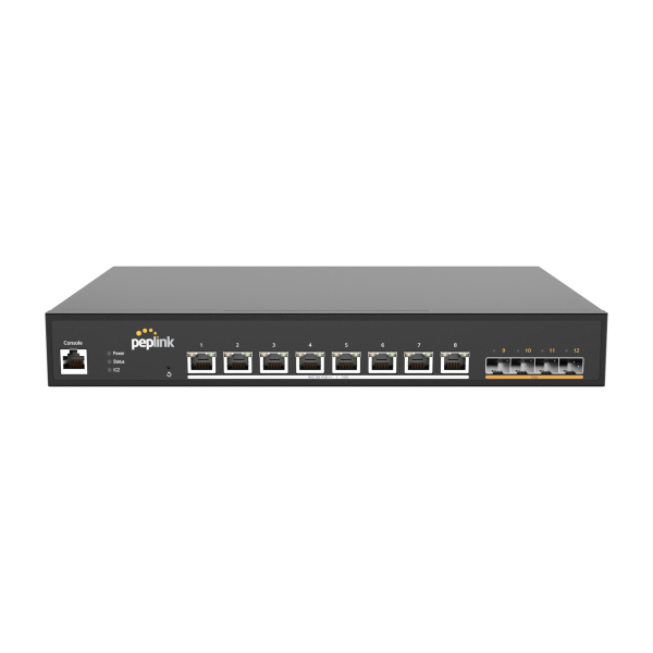 Peplink SD Switch 8-Port 10G PoE++ with 4x SFP+, PLS-8-10G-720W | Paygasus